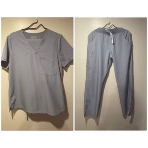 Figs “Vapor Blue” scrub set